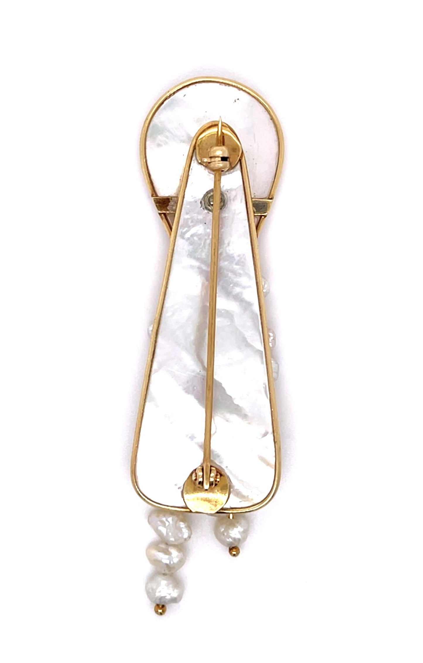 Mother of Pearl 14KY Custom made Brooch
