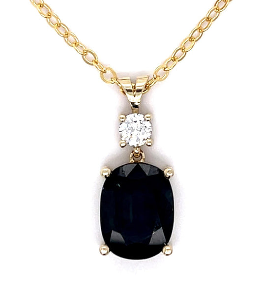 4.60ct Sapphire 10KY Pendant