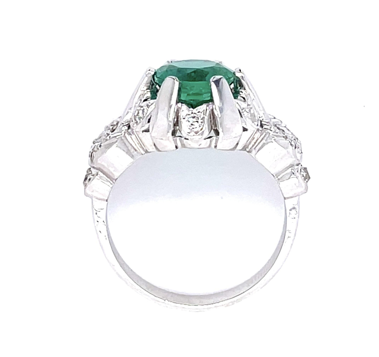 Original 1.85ct Emerald PT Ring (Vintage 1930s)