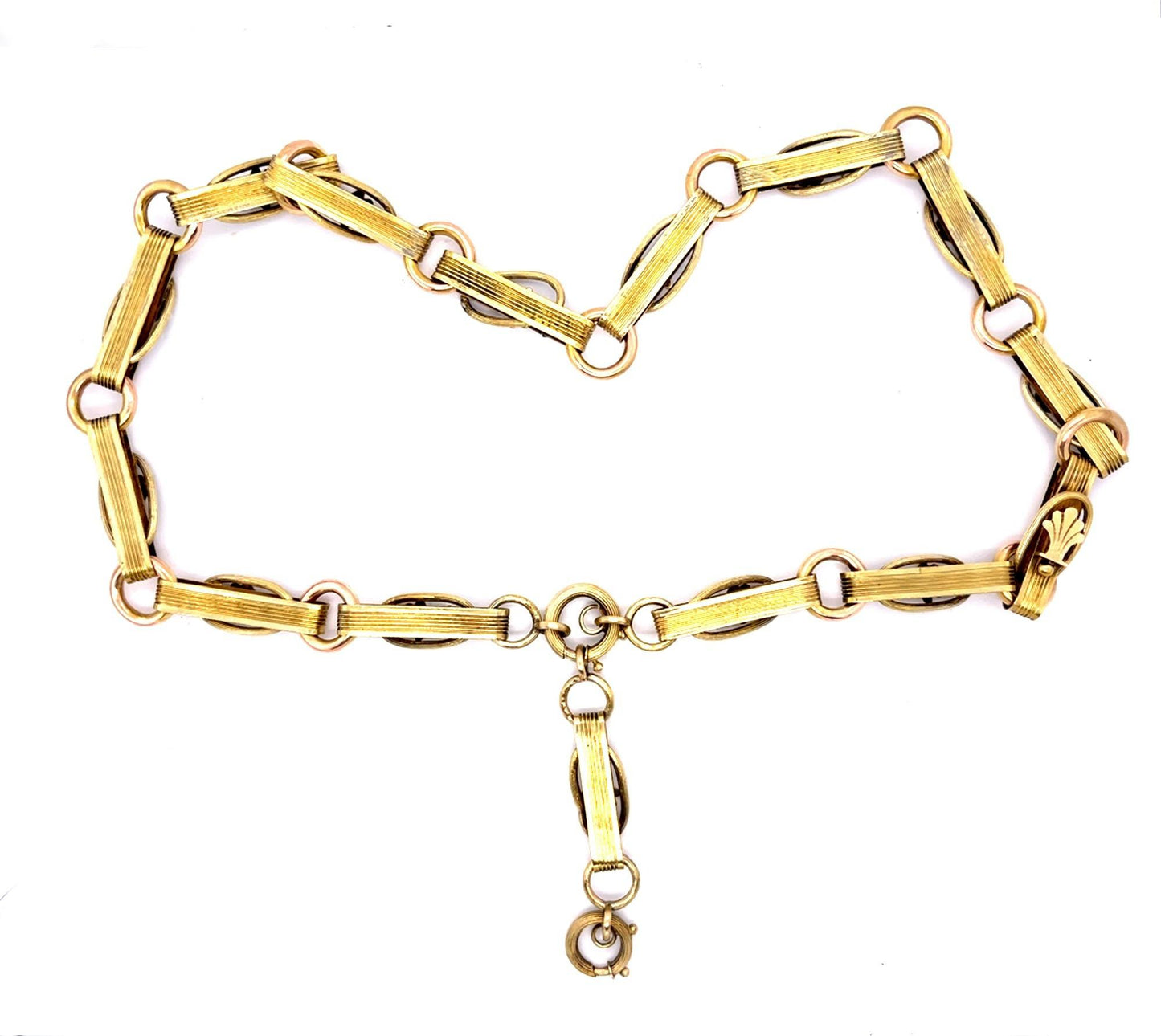 Original Victorian 14KY Handmade Necklace (Antique 1870s)