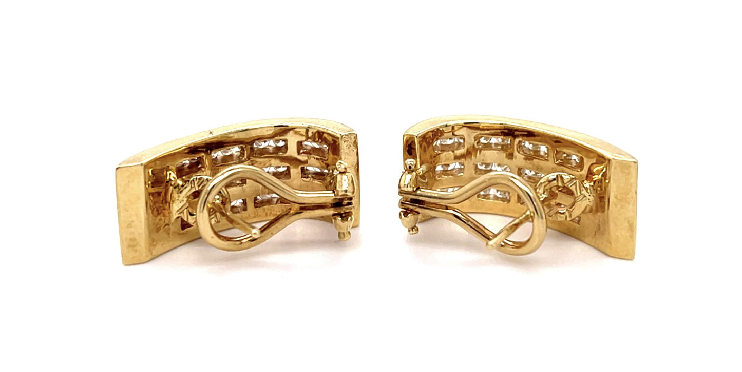 1.25ct Diamond 14KY Earrings (Vintage 1970s)