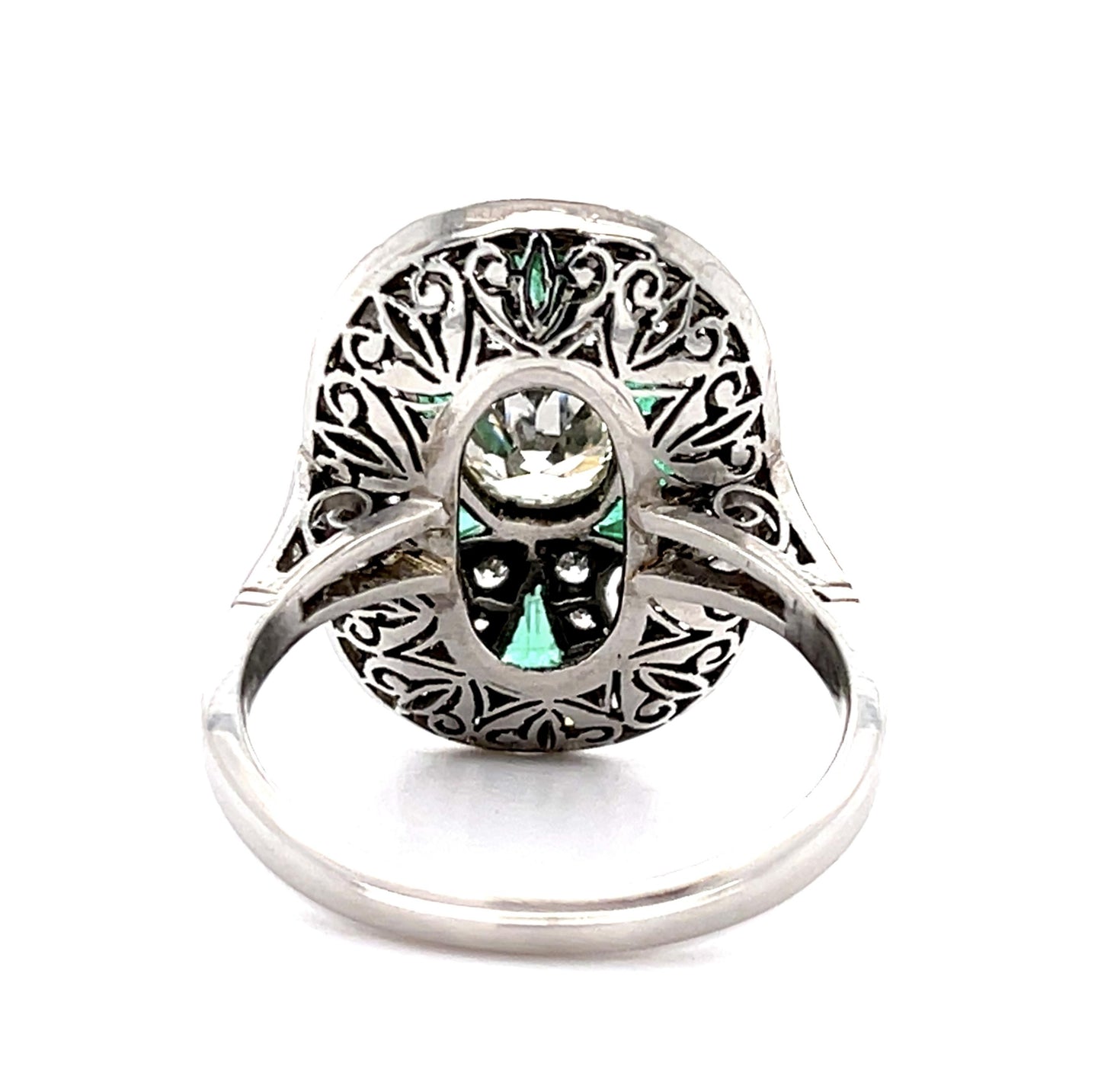 .75ct Old Mine Cut Diamond Handmade Platinum Ring