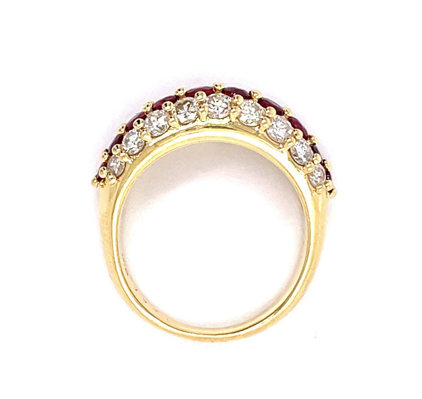 1.45ct Ruby & 1.27ctw Diamond 18KY Yellow Gold Ring