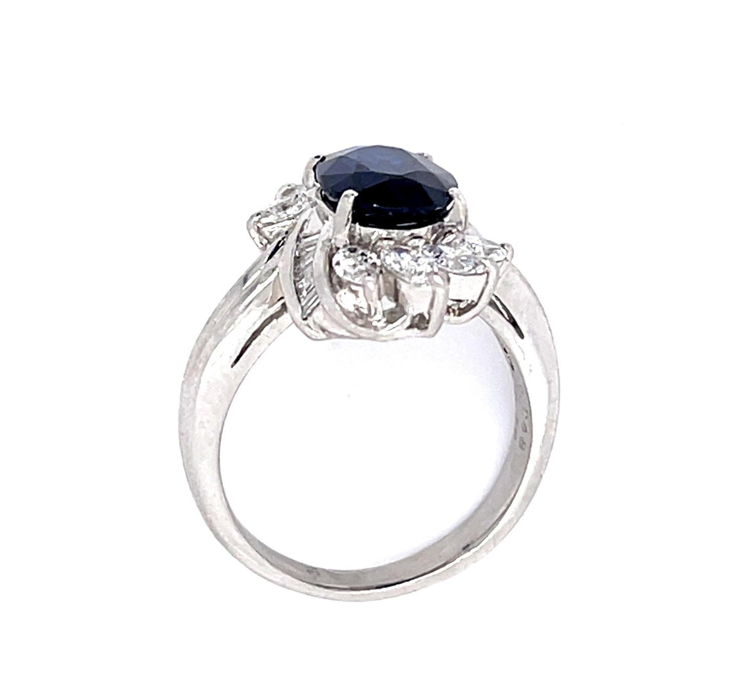 2.24ct Oval Sapphire Platinum Ring