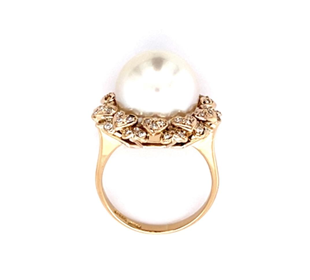 11mm South Sea Pearl 18KY Ring