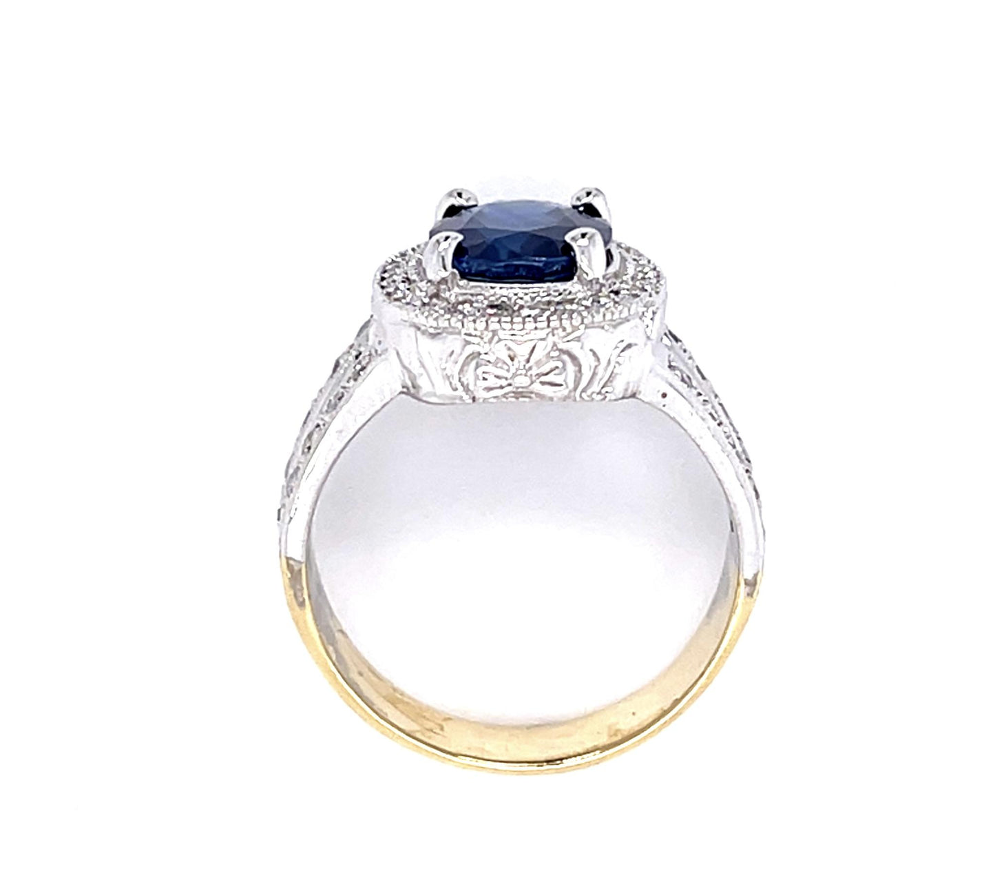 2.70ct Oval Sapphire 14KW Ring