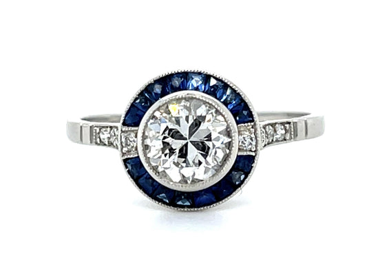 1.01ct European Diamond Platinum Handmade Ring