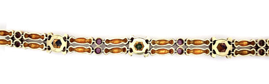 4ct Semi Precious Gemstone 14KY Bracelet