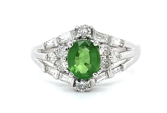 .97ct Tsavorite Garnet Platinum Ring
