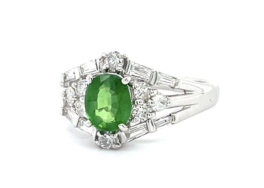 .97ct Tsavorite Garnet Platinum Ring