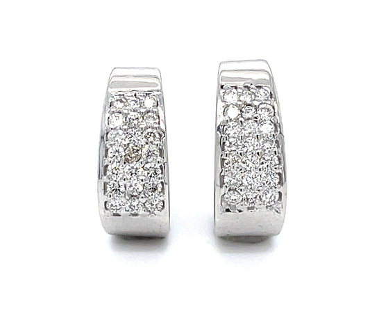 .84ct Diamond 14KW Huggie Earrings