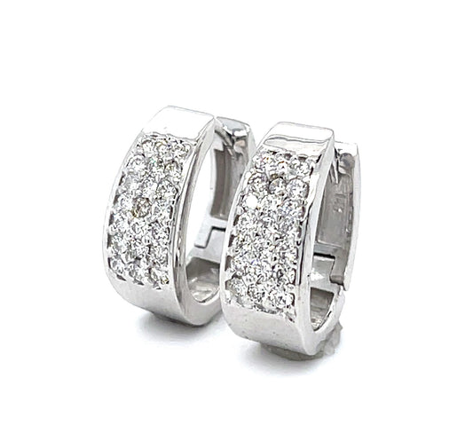 .84ct Diamond 14KW Huggie Earrings
