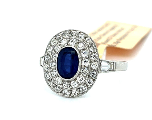 .86ct Sapphire Platinum Ring