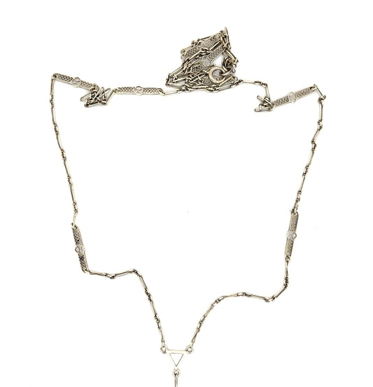 Art Deco 14KW Necklace (Antique 1920s) 6.28g