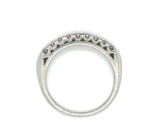 Original Art Deco .32ct Diamond Platinum Band Ring (Vintage 1930s)