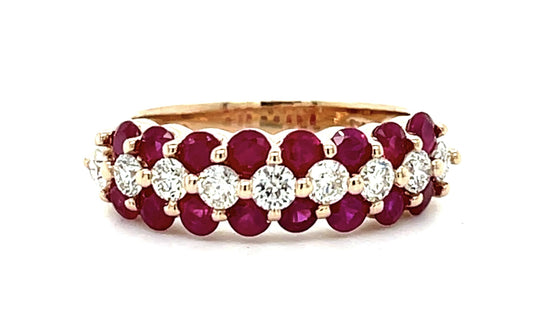 .78ct Diamond 14KY Rose Gold 1.60ct Ruby