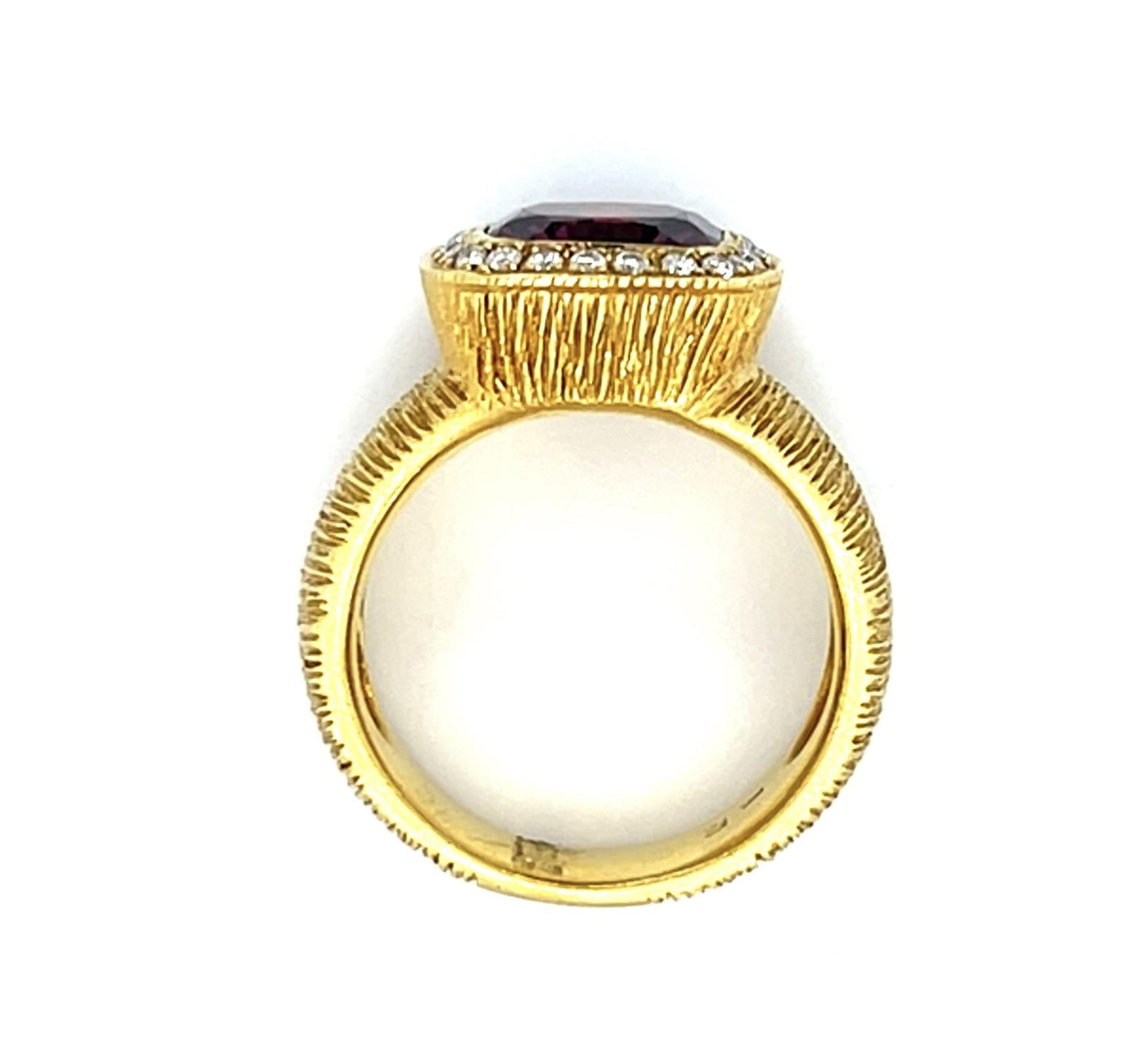 2.50ct Reddish Pink Tourmaline 18KY Ring