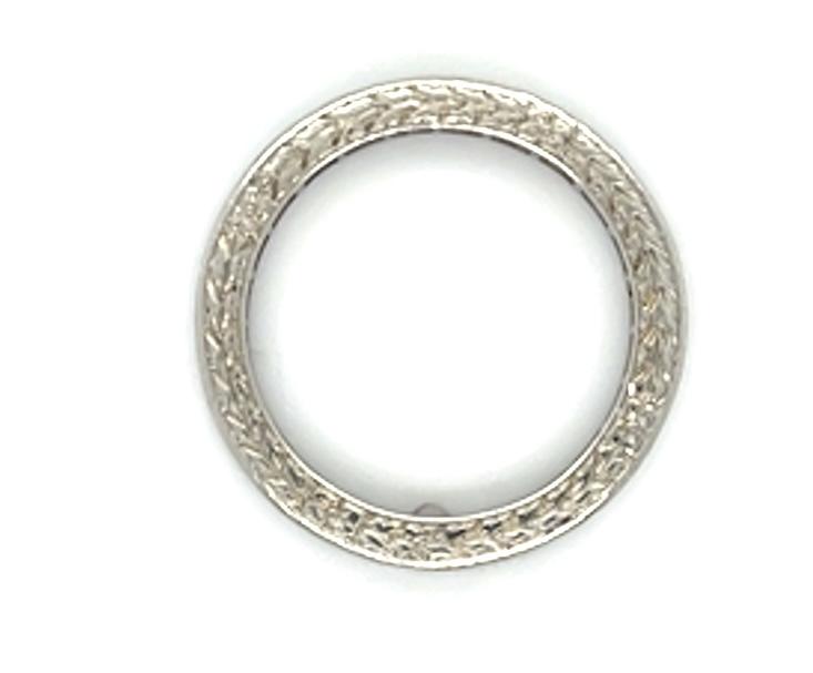 1.89ct Princess-cut Diamond Platinum Hand Engraved Ring Band