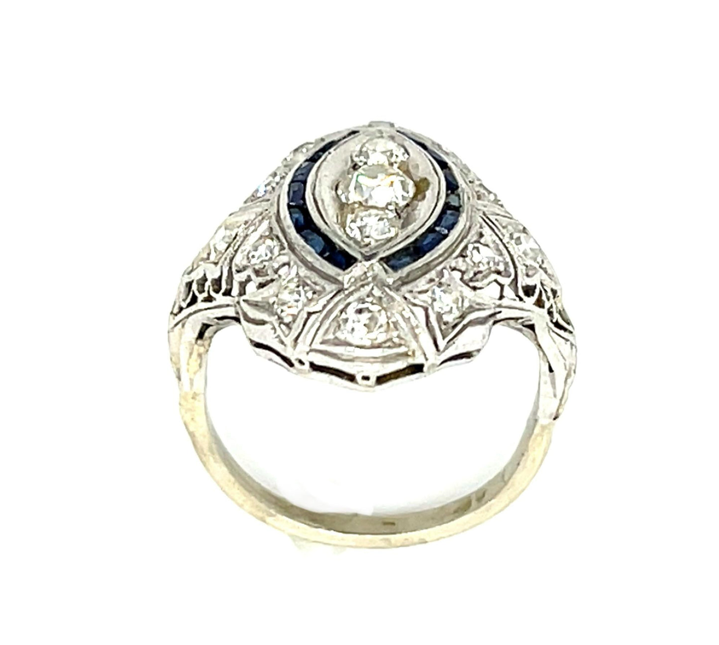 Original Art Deco .80ct Diamond Platinum Ring (Vintage 1930s)
