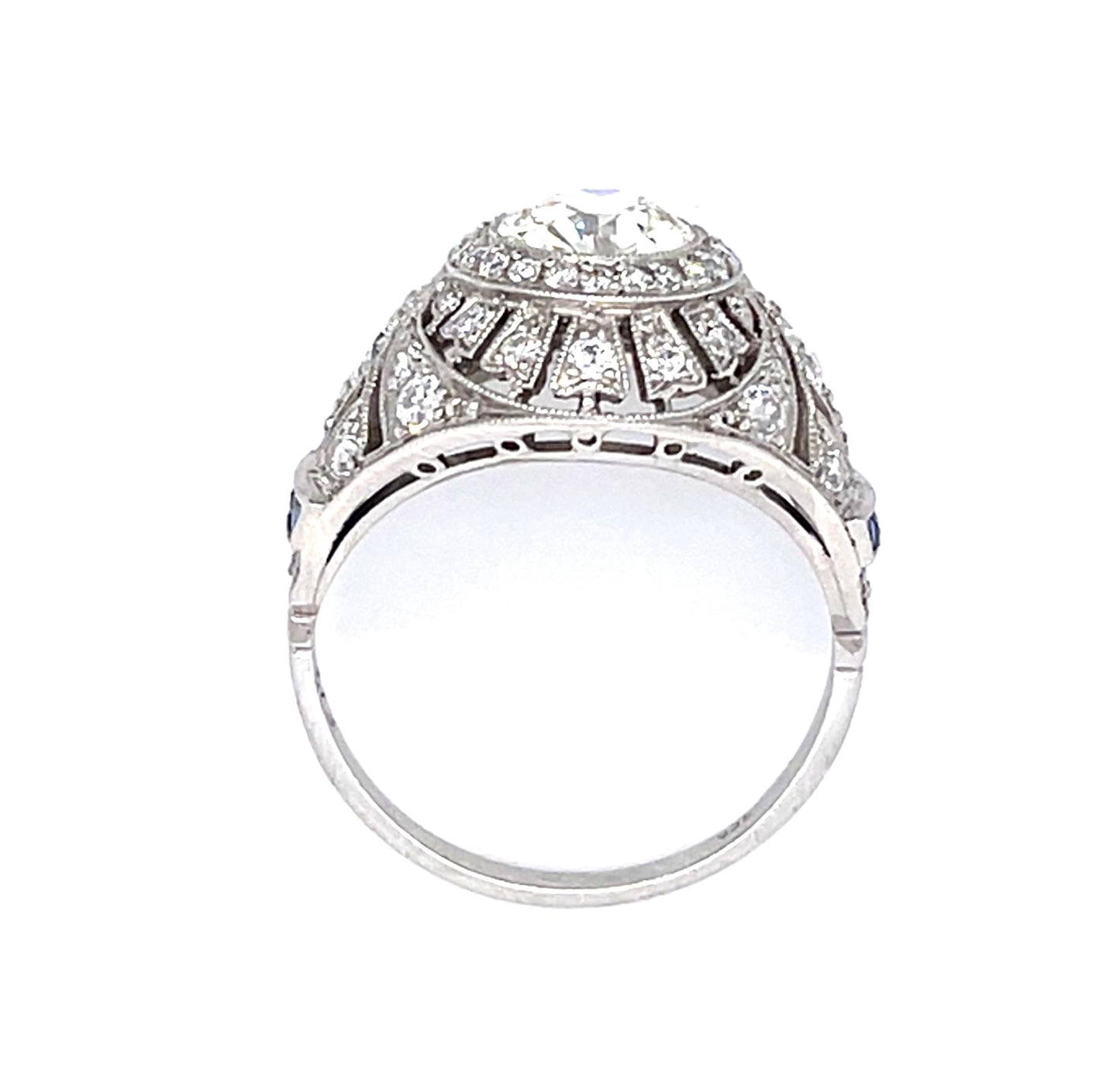Original Art Deco 1.13ct Old European Diamond Platinum Ring (Vintage 1930s)
