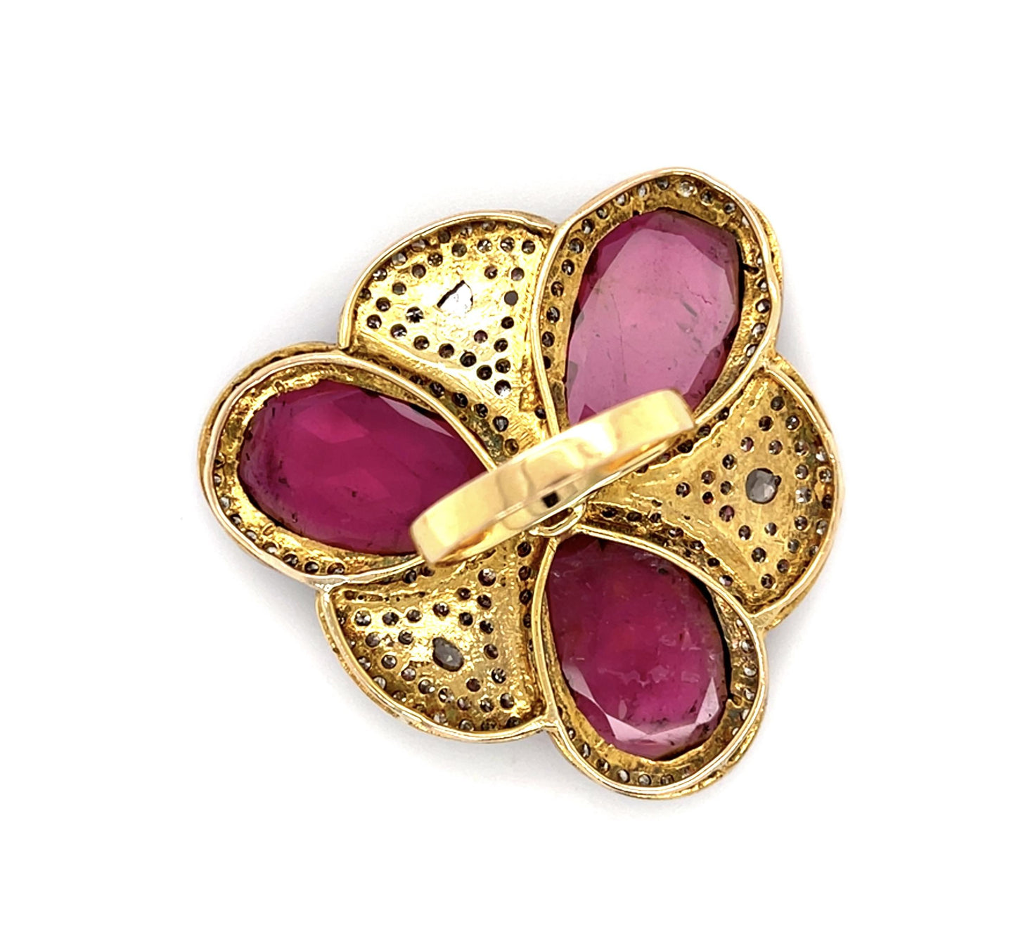 36ct Pink Tourmaline Silver Estate Ring