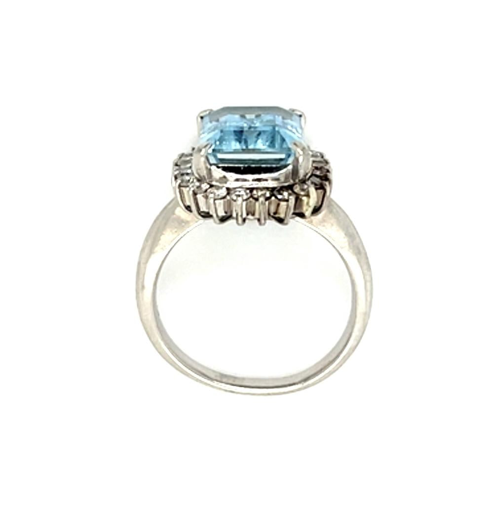 4.32ct Aquamarine Platinum Ring