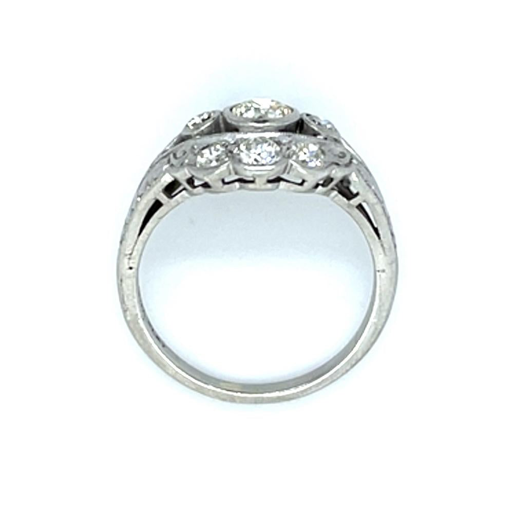 Original Art Deco .30ct Old Euro Dia Platinum Ring (Vintage 1930s) .90ct SD 6.37