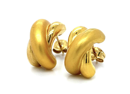 10KY Gold Stud Earrings 2.50g .50"