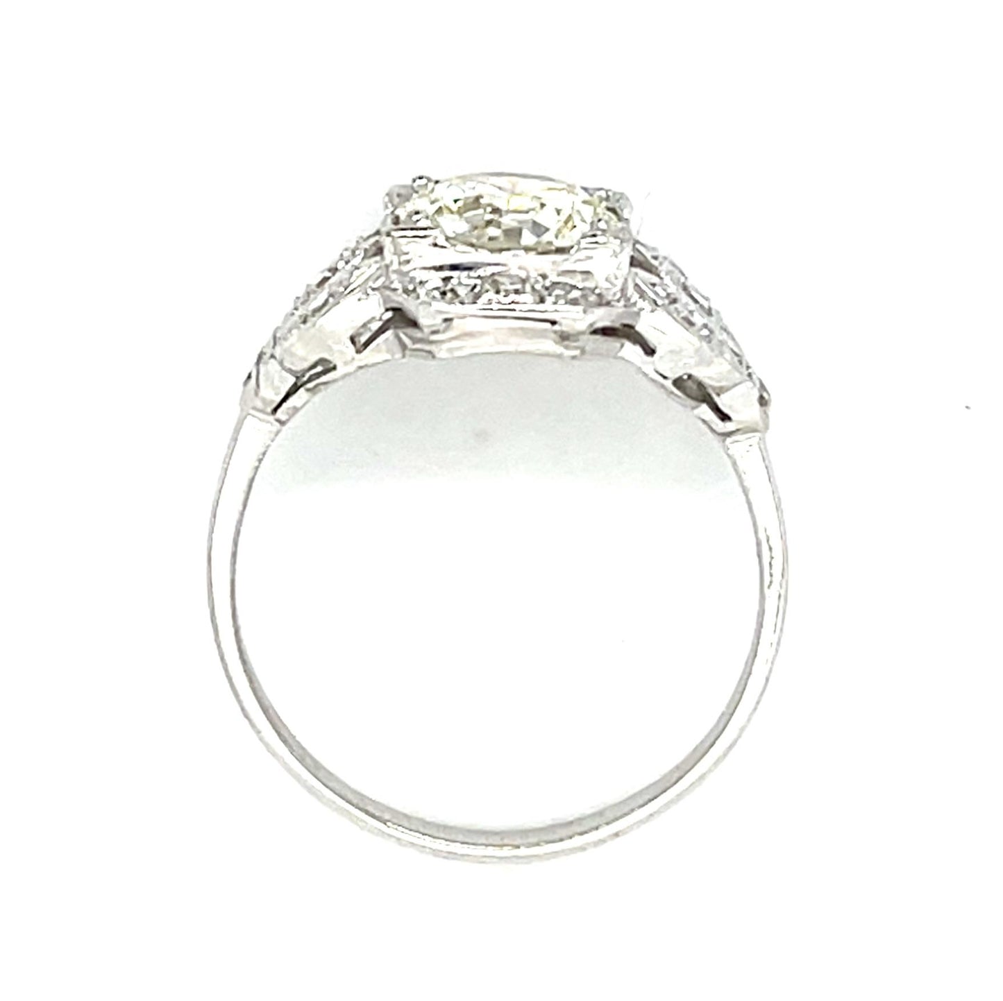 Original Art Deco 1.36ct Exact Euro Diamond Platinum Ring