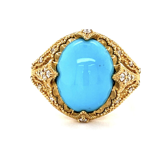 5ct Turquoise 14KY Gold Ring