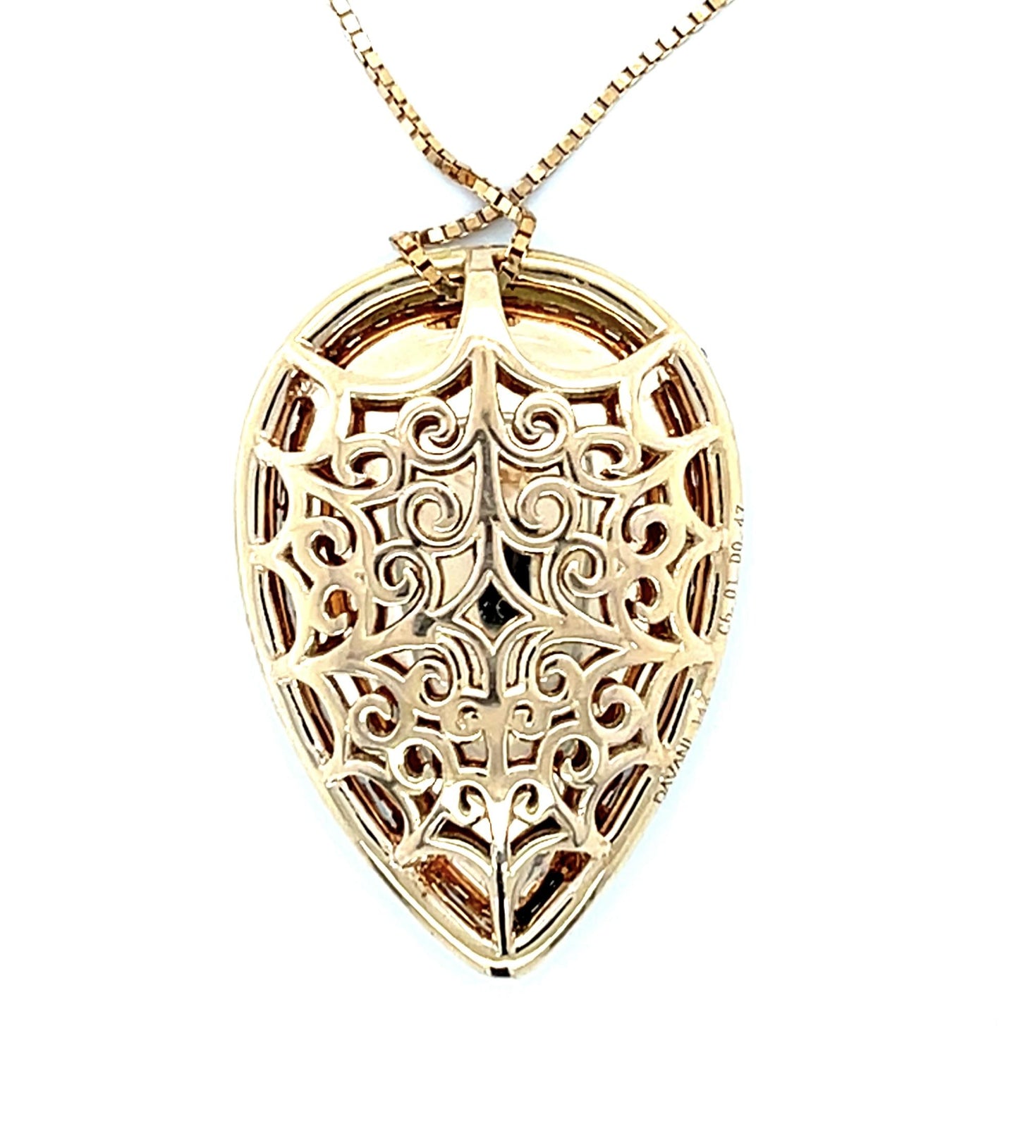 6ct Pear Opal 14K Rose Gold Pendant