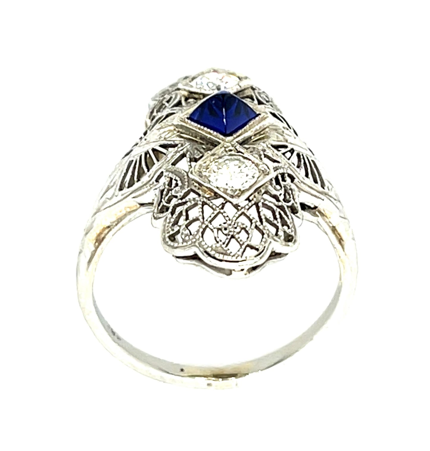 Original Art Deco .30ct Diamond 18KW Gold Ring (Vintage 1930s)