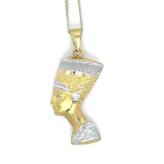 14KY Gold Pharaoh Pendant 5.50g 18"