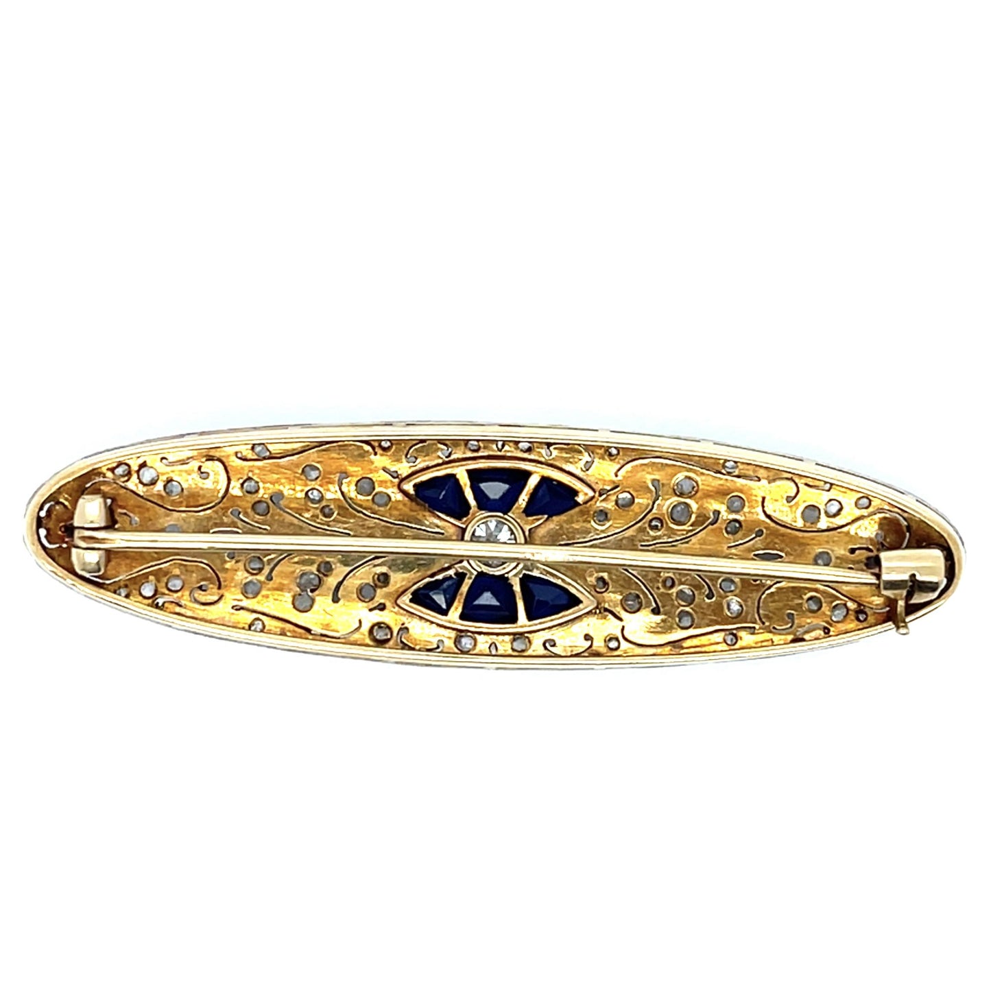 Edwardian 18K +PT 1ct Diamond Brooch (Circa 1900s)