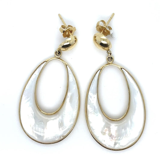 14KY Mother Of Pearl Earrings