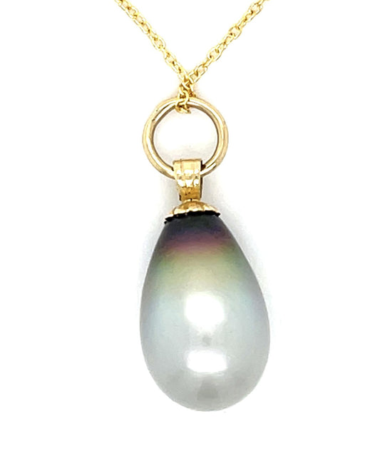 South Sea Pearl 14KY Gold Pendant 16mmx10.26mm pearl 3.50g 18"