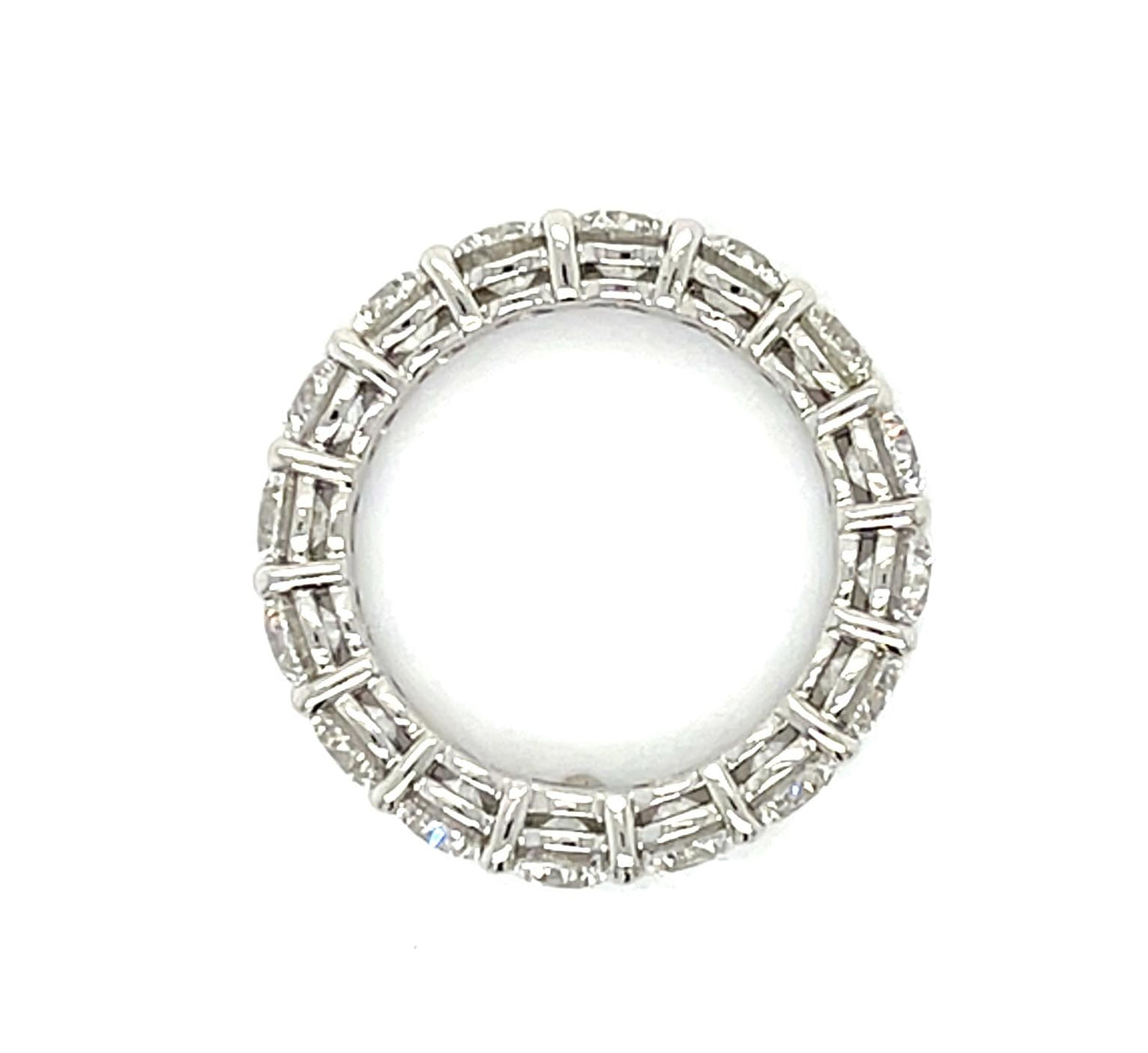 4.81ct (G-I VS) Round Diamonds Platinum Eternity Band Ring 6.40g 6.50 Size