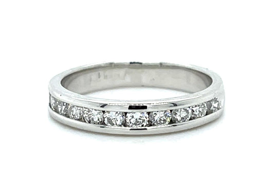 .44ct Diamond Half Eternity Band Ring 2.5g 5 Size