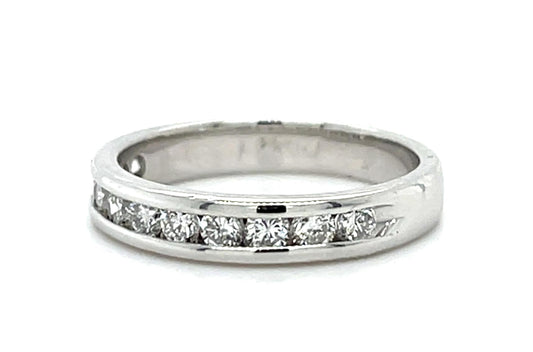 .44ct Diamond Half Eternity Band Ring 2.5g 5 Size