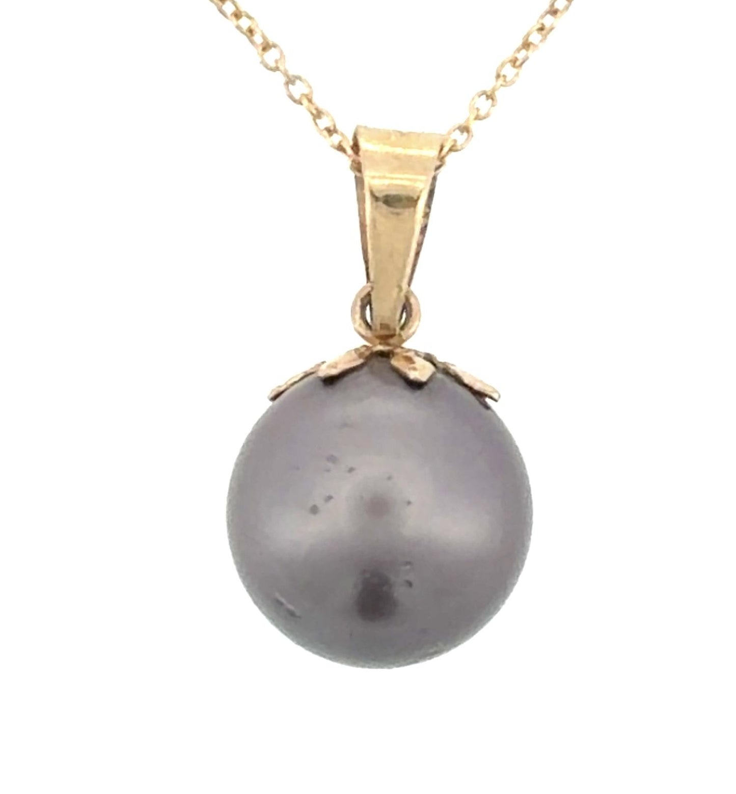 Rose-color South Sea Pearl 14KY Gold 3.72g 16"