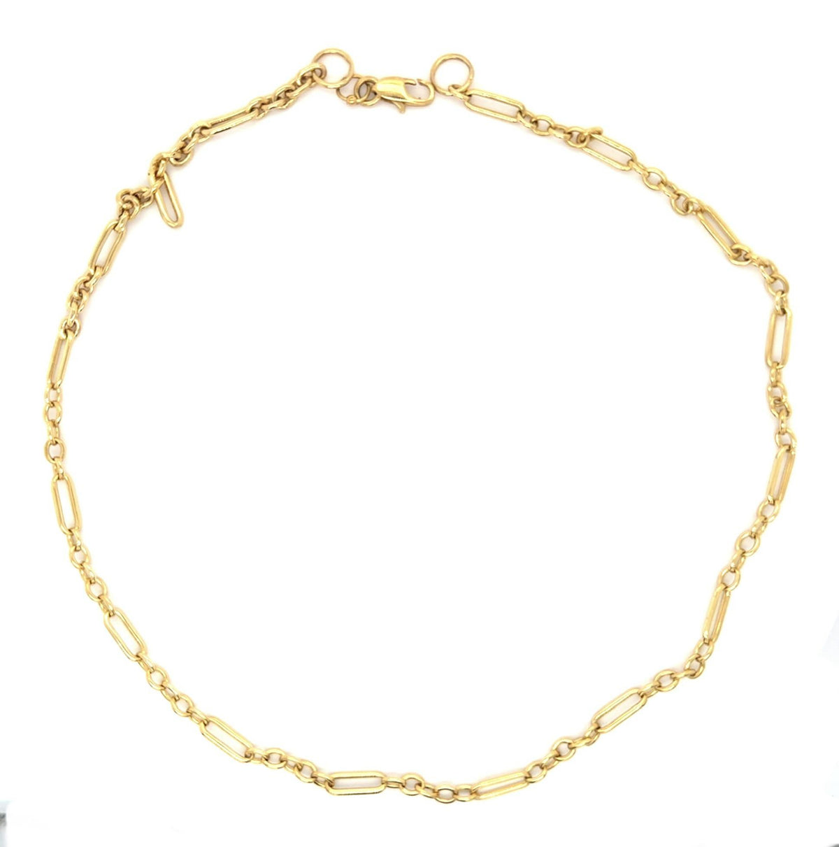 Art Deco Handmade 14KY Gold Chain Necklace (Antique 1920s) 13.80g 17" 14KY Clasp