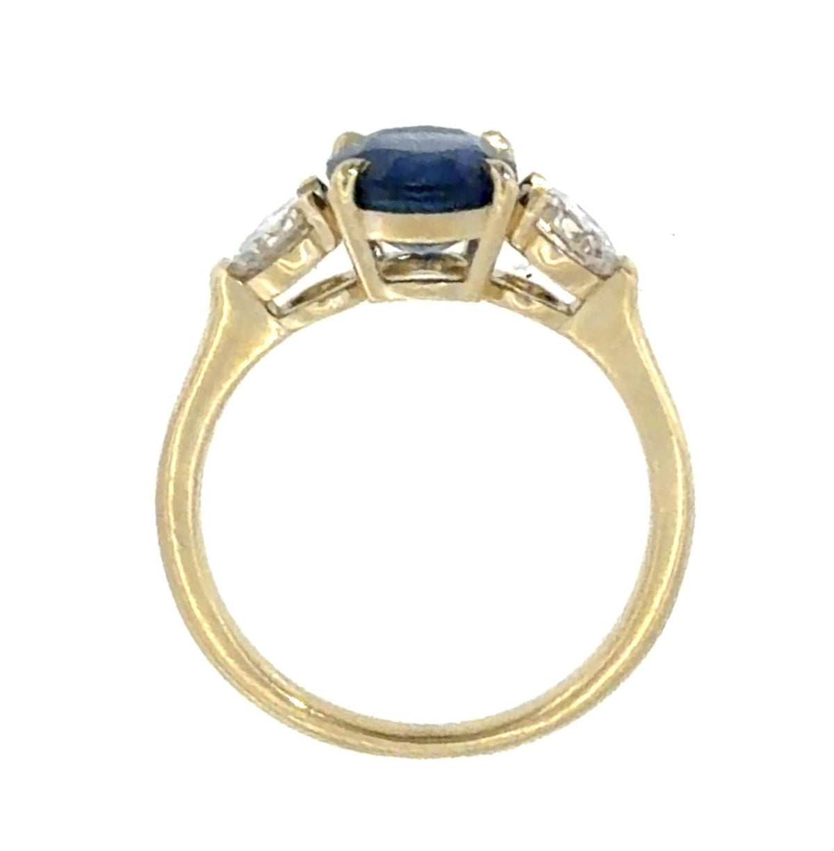 2.84ct Sapphire .80ct Diamond 14KY Gold Ring 3.90g 6.50 Size