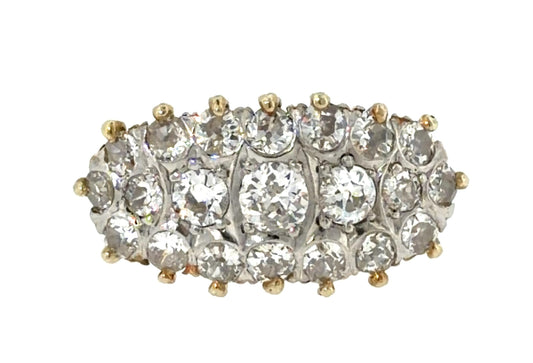 Original Edwardian 2.20ct European Diamond 14K Two Tone Gold Ring (1910s)