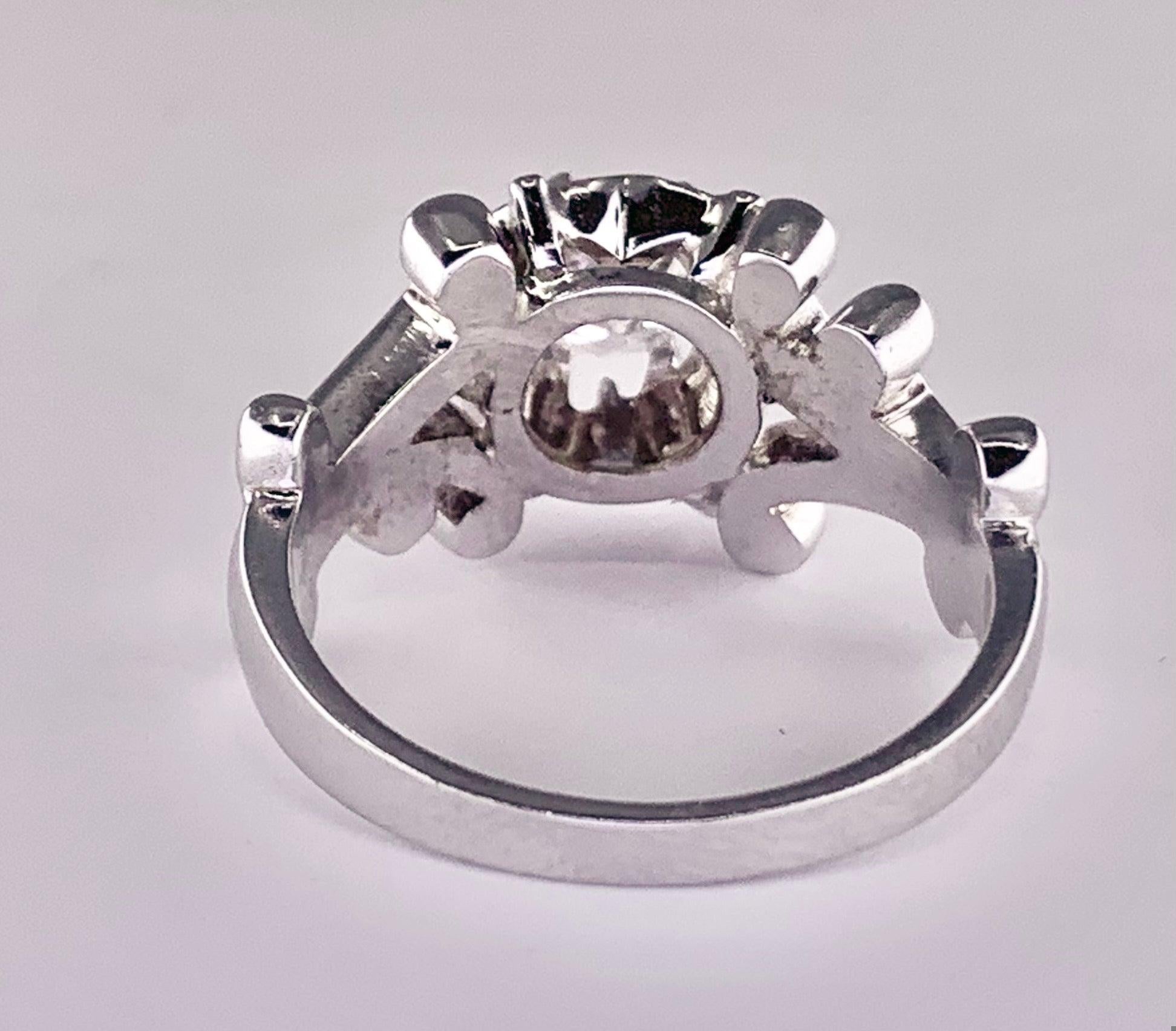 14K White Gold | G Color SI1 Clarity Euro Diamond .70 carats 14KW Ring