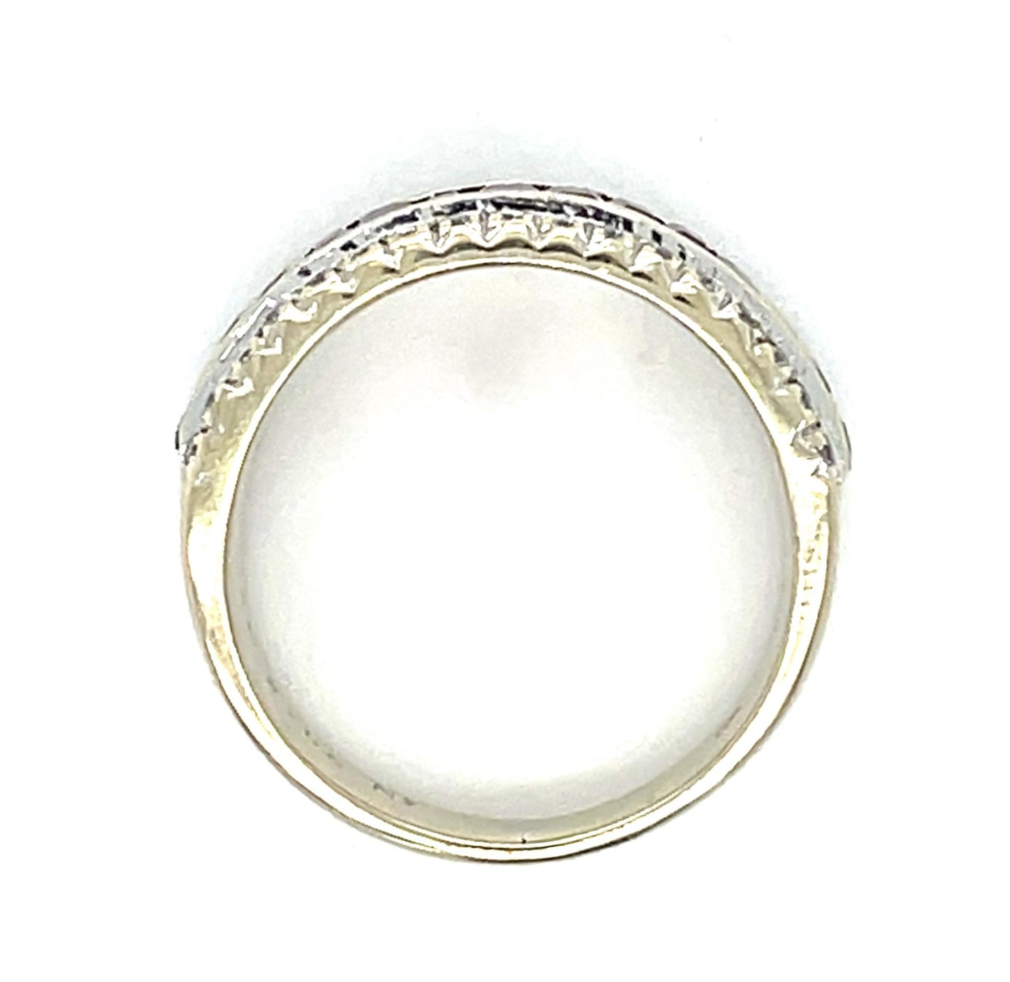 1.40ct Ruby .18ct Diamond 18KY Band 5.70g 5.50