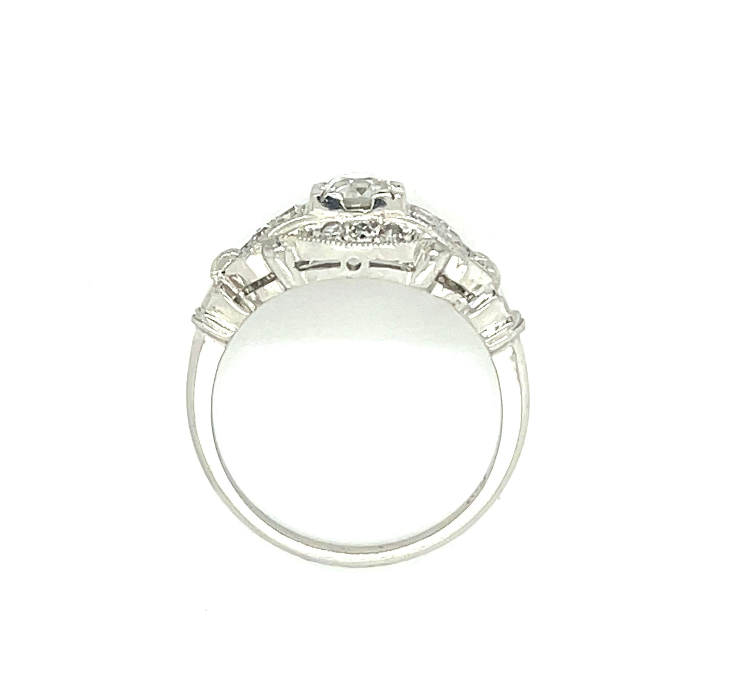 .52ct GIA F VS2 Old European Cut Diamond Platinum Vintage Ring