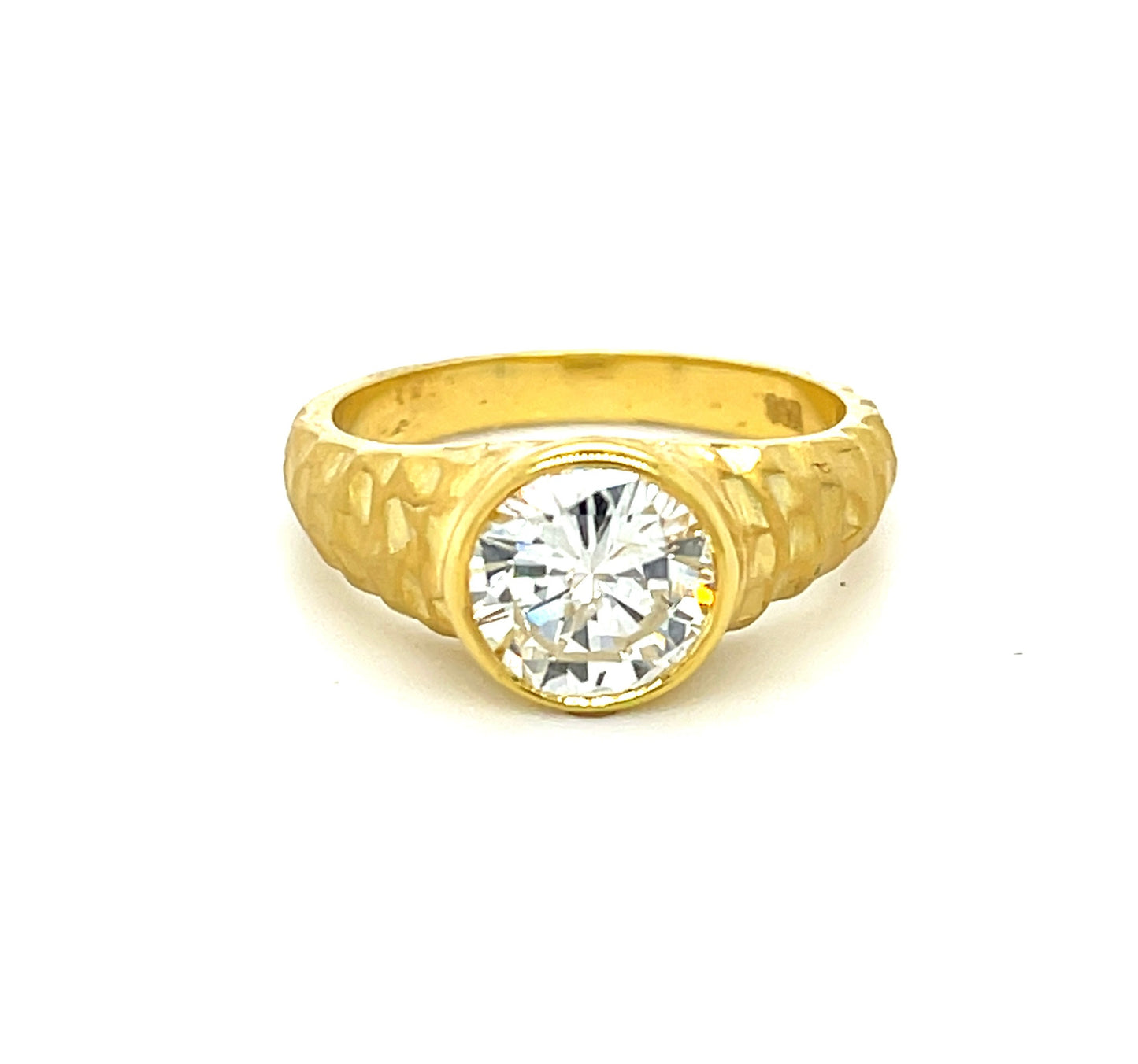 1.61ct GIA I Color I1 Clarity Round Brilliant Diamond 14KY Ring