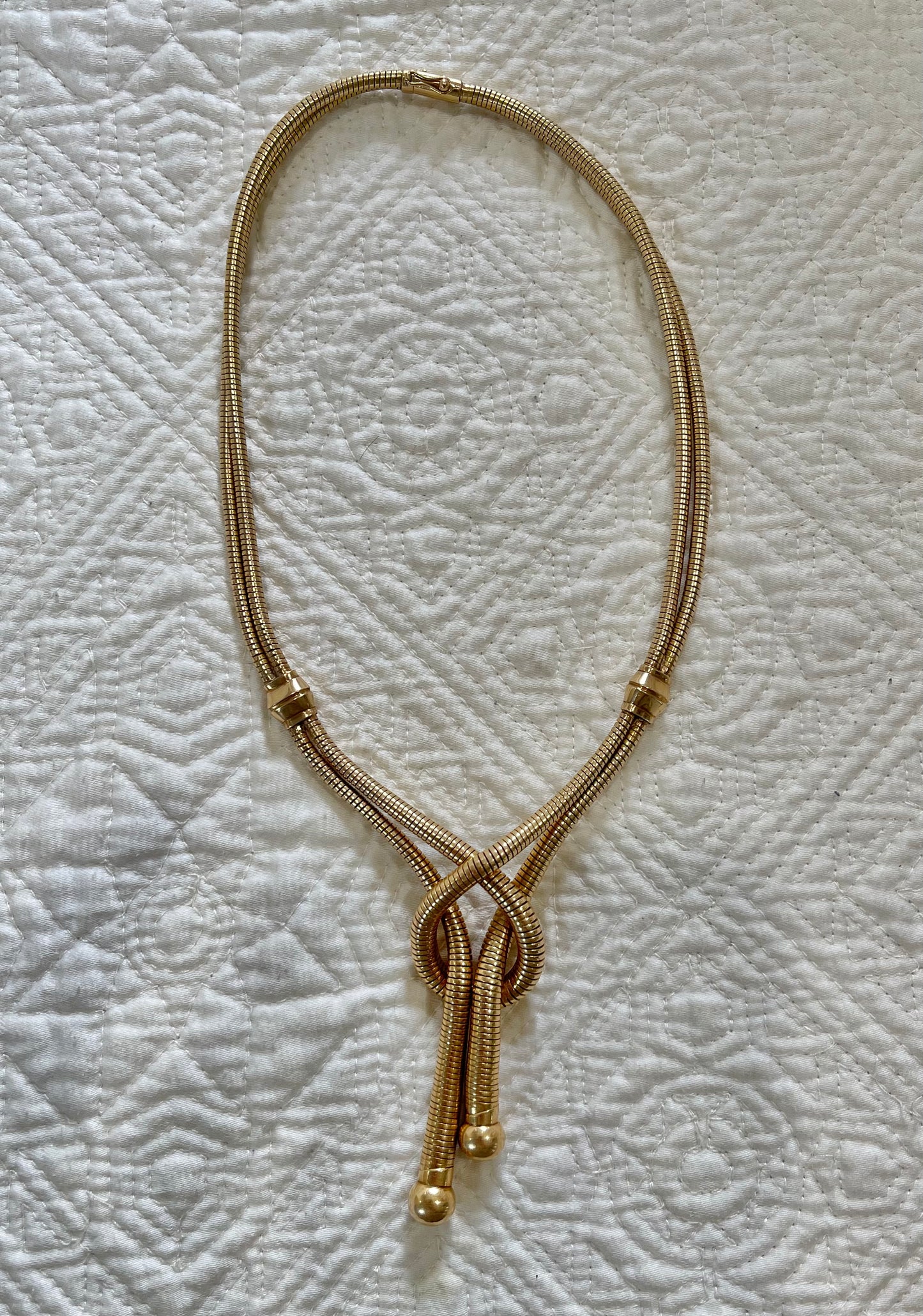 Victorian (Circa 1890s) 18KY Flexible Antique Necklace