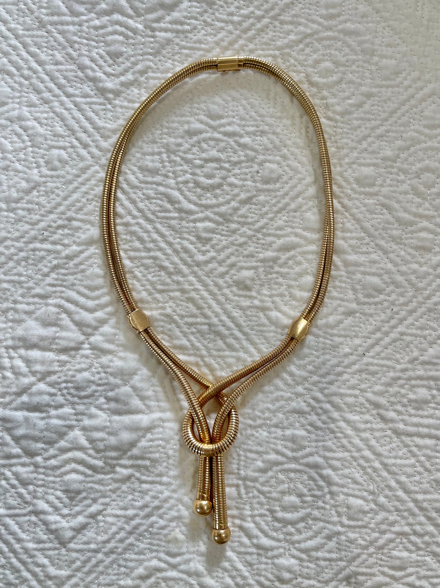 Victorian (Circa 1890s) 18KY Flexible Antique Necklace