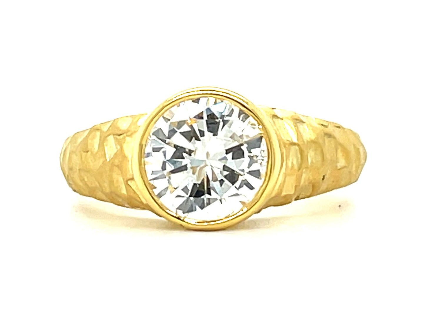 1.61ct GIA I Color I1 Clarity Round Brilliant Diamond 14KY Ring